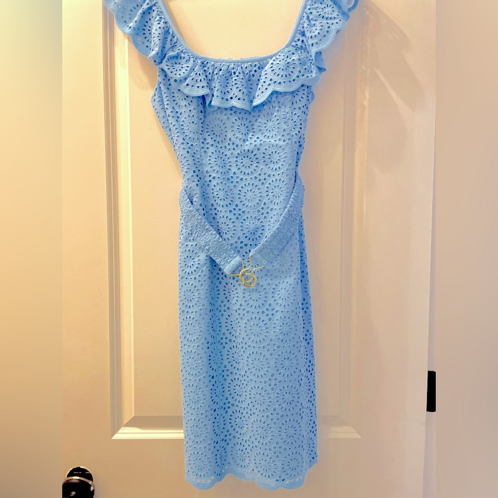 Lilly Pulitzer Dress Purple Eyelet Romper-Like Size Small